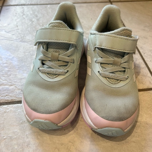 Pink and Turquoise Adidas Yourh Girl Shoes, Sz 11 - Picture 5 of 5